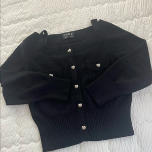 한섬 타임 하트단추 니트 F