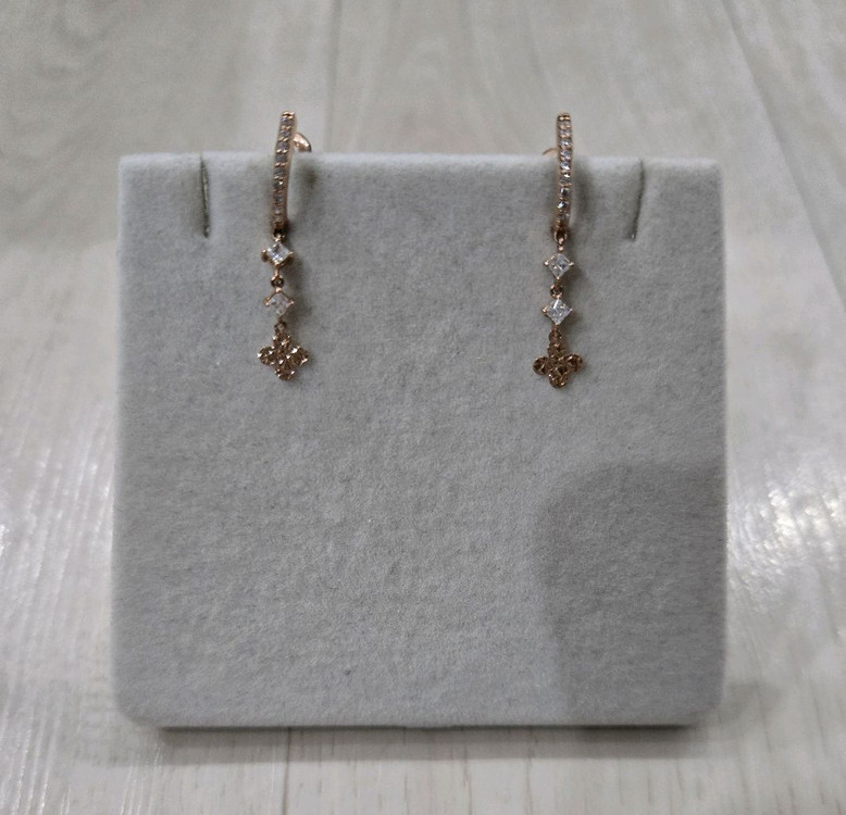 14k 핑크골드 드롭귀걸이 1.76g 무료배송 이미지