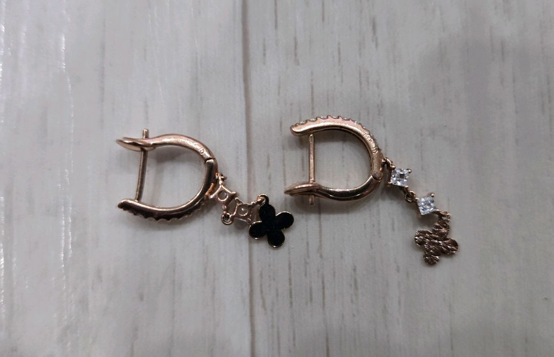 14k 핑크골드 드롭귀걸이 1.76g 무료배송 이미지