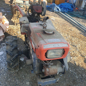 키시동 대동 경운기+분무기+데후 달린 트레일러