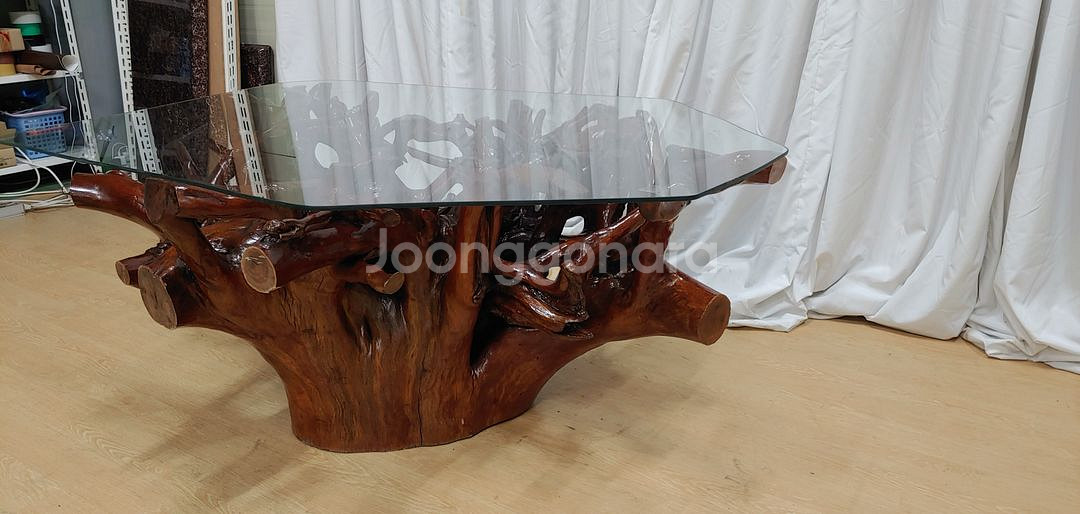 거실탁자 거실테이블 소파테이블 괴목 나무뿌리테이블--2