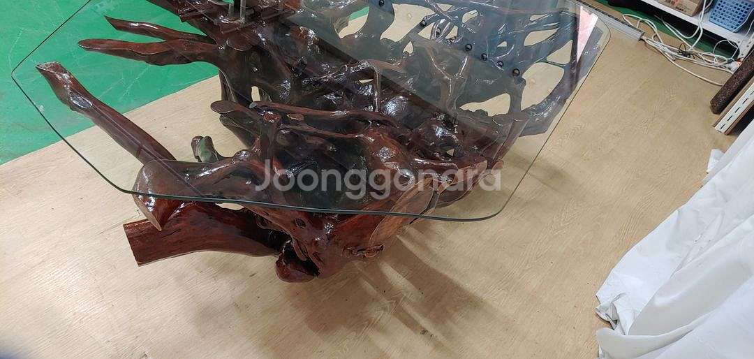 거실탁자 거실테이블 소파테이블 괴목 나무뿌리테이블--7