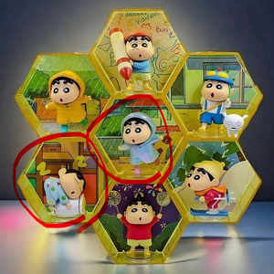 짱구 벌집 육각 피규어 시크릿 우비 파자마짱구 이미지