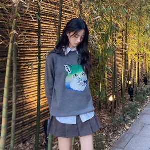 [L] 메종키츠네 바이브런트 폭스헤드 니트(배우 신시아 착용)