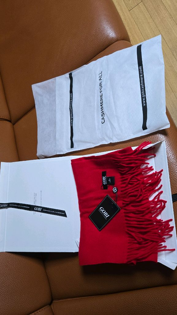 몽골에서 직접사온 GOBI캐시미어 머플러/새상품--7