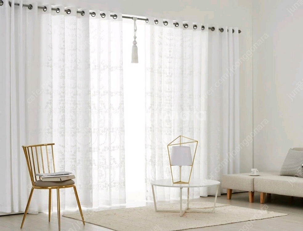 커튼세트 레이스 슈퍼특대형자수 커튼 자수커튼 #새상품#--2