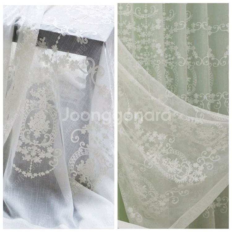 커튼세트 레이스 슈퍼특대형자수 커튼 자수커튼 #새상품#--5