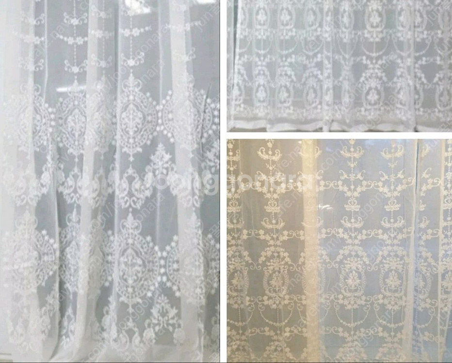 커튼세트 레이스 슈퍼특대형자수 커튼 자수커튼 #새상품#--8