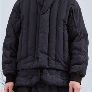 커스텀멜로우 vertical down vest_CWUAW22922BKX