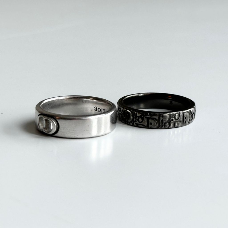 (S)24FW 디올 반지 남성용 Dior Oblique 반지 세트 이미지