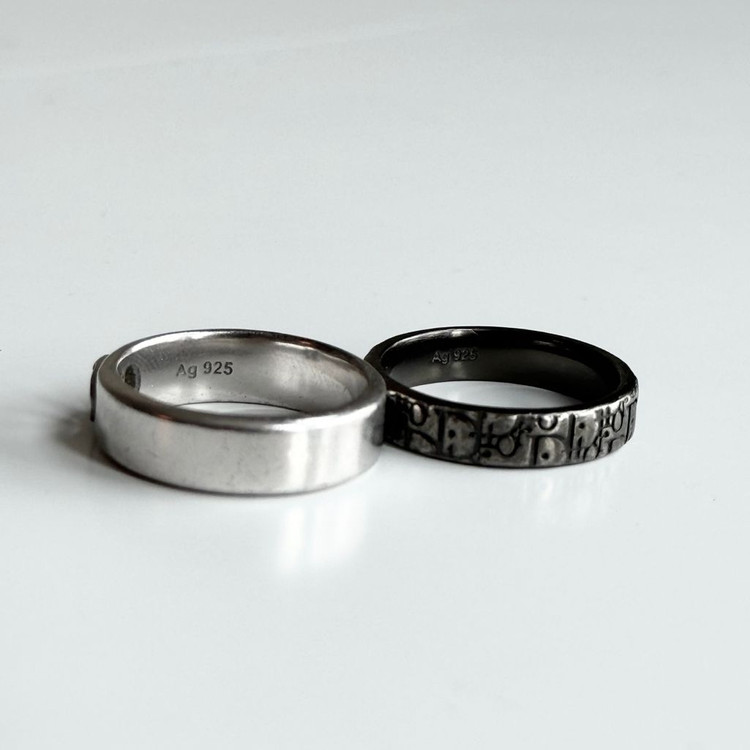 (S)24FW 디올 반지 남성용 Dior Oblique 반지 세트 이미지