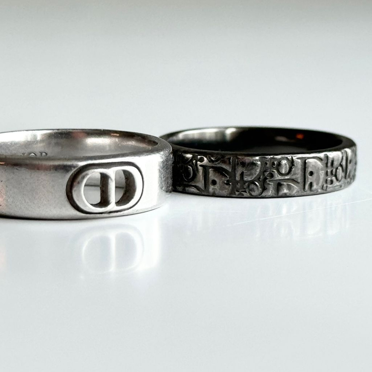 (S)24FW 디올 반지 남성용 Dior Oblique 반지 세트 이미지