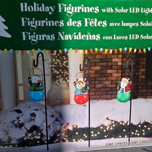 크리스마스솔라 LED 조명 크리스마스 인형 3종 세트
