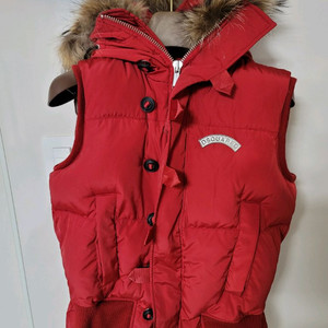 라쿤퍼 덕다운 패딩조끼 44표기 95~100사이즈 상태극상