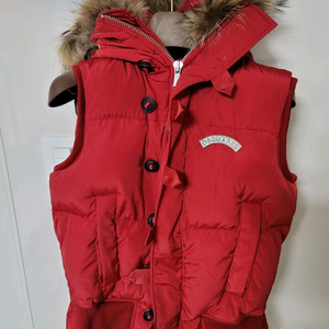 라쿤퍼 덕다운 패딩조끼 44표기 95~100사이즈 상태극상