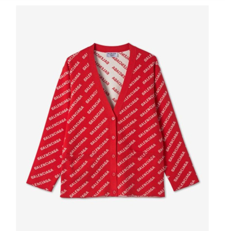 (정품 새상품)발렌시아가 로고 가디건 L*더현대구입*--7