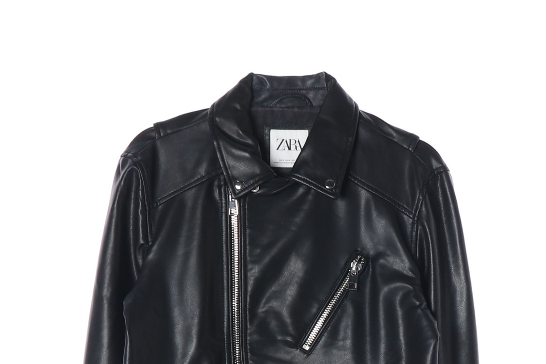 [S]자라 블랙 에코레더 라이더 바이커 자켓 가죽재킷 이미지