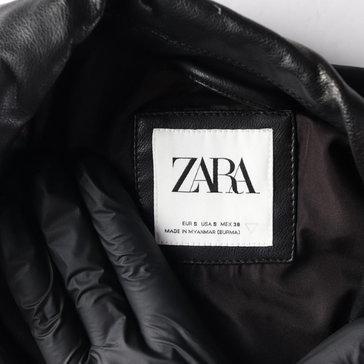 [S]자라 블랙 에코레더 라이더 바이커 자켓 가죽재킷 이미지