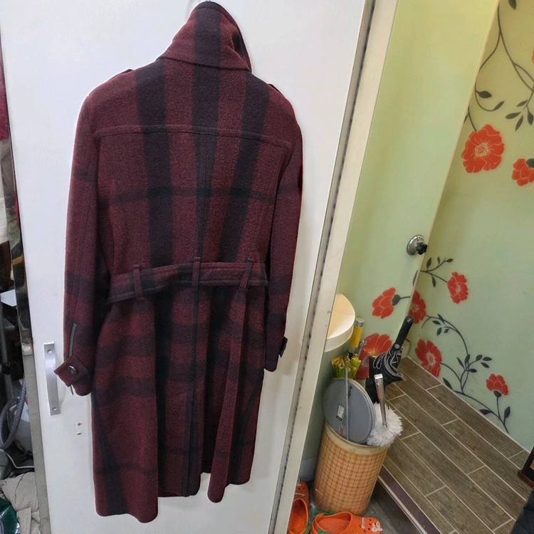 버버리 울 롱 코트 이미지