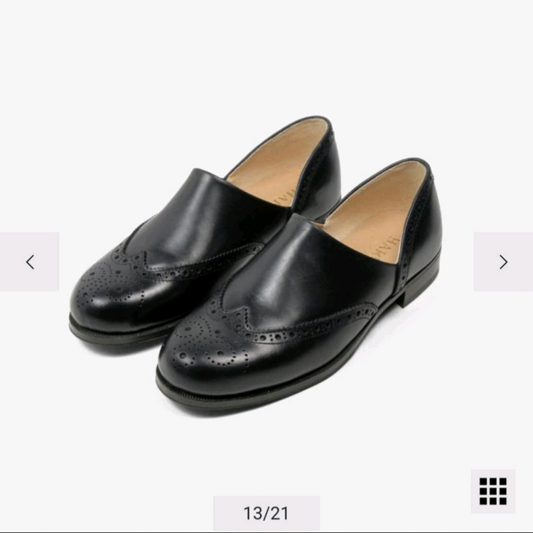 (새상품) 하루타 70주년기념 스포크 윙팁 로퍼 블랙 사이즈25(245~250)--1