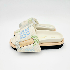 [셀렉트/감정서발급] 루이비통 풀 필로우 체커드 슬라이드 뮬 슬리퍼 이미지