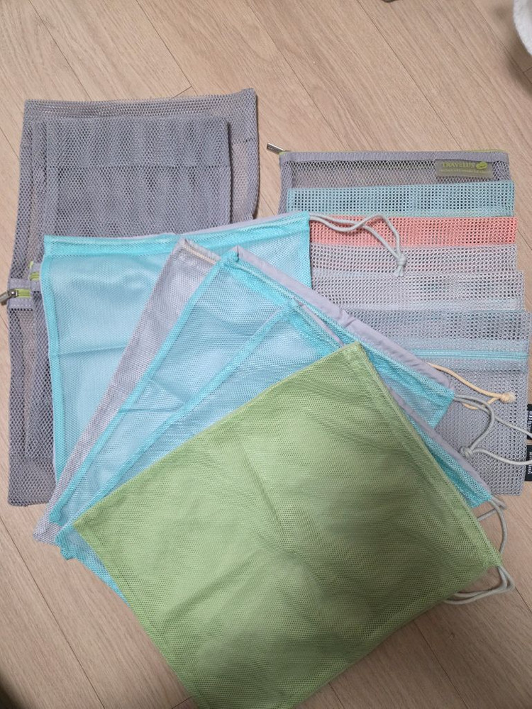 바이풀 디자인 트래블러스 TRAVELUS 메쉬백 파우치 세트--1