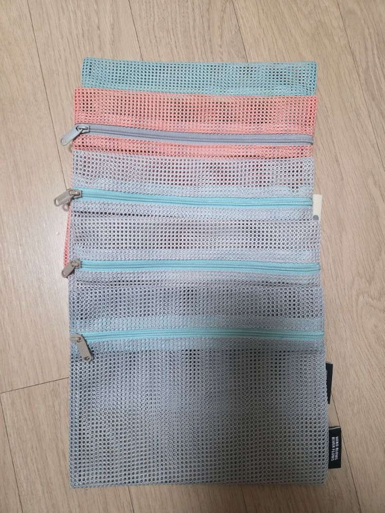 바이풀 디자인 트래블러스 TRAVELUS 메쉬백 파우치 세트--5
