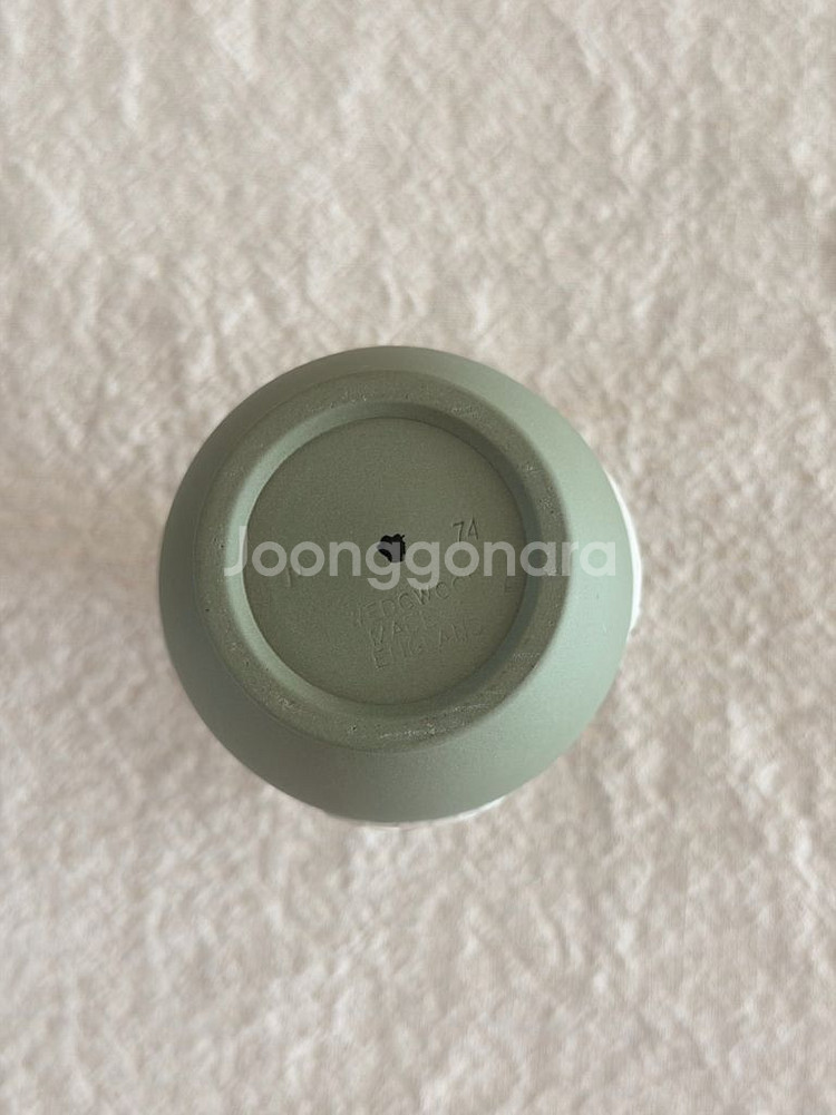 빈티지 웨지우드 재스퍼 세이지그린 버드베이스 미니 화병--9