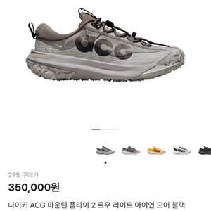 나이키 ACG 마운틴플라이2 아이언 오어 블랙 [275, 새상품]