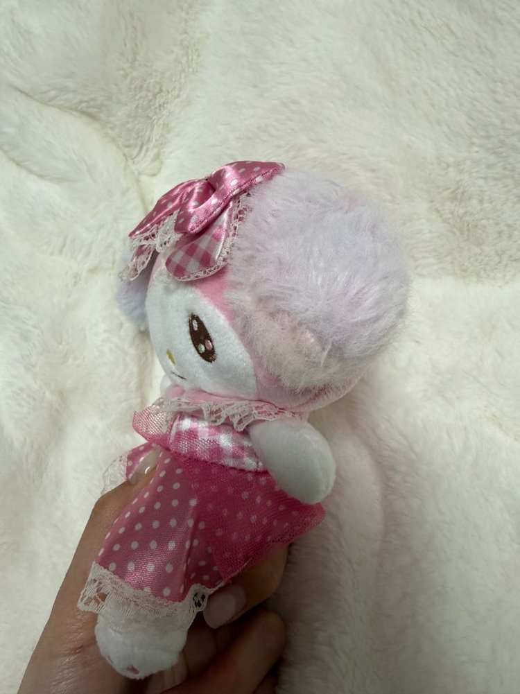 산리오 리본공주 마이멜로디 마스코트 키링 인형 이미지