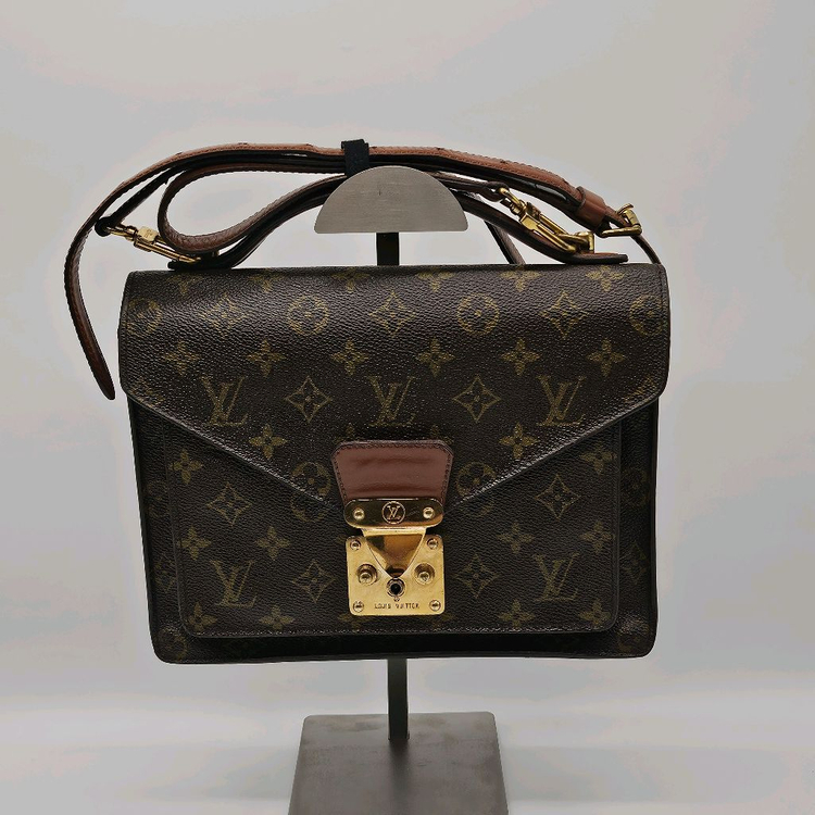 정품 루이비통 몽소 토트 숄더백--1