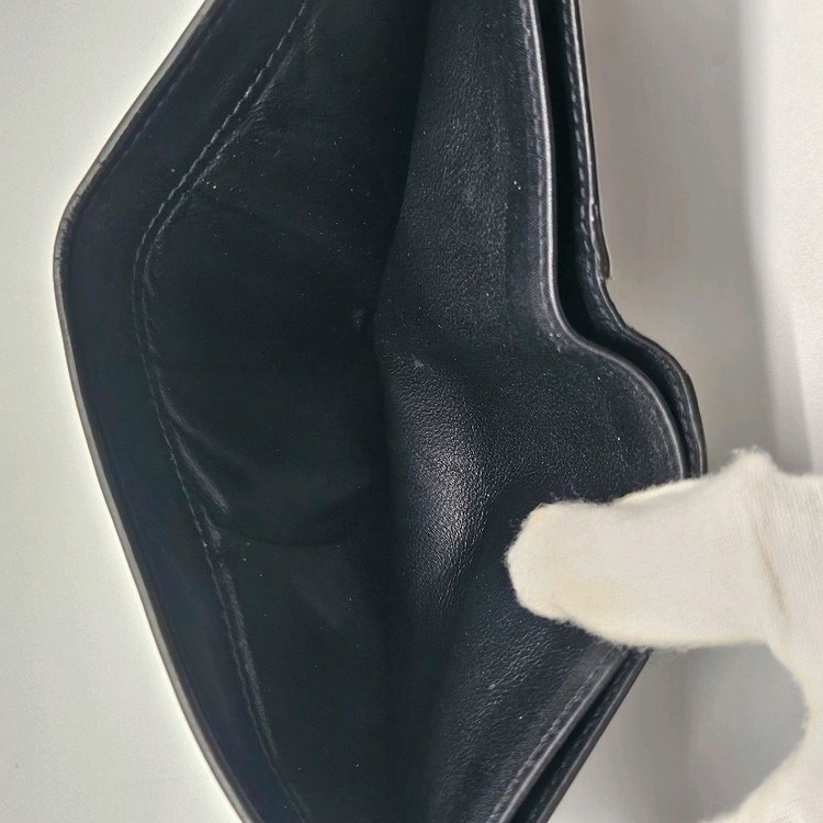 정품 입생로랑 은장 로고 남성 반지갑--8