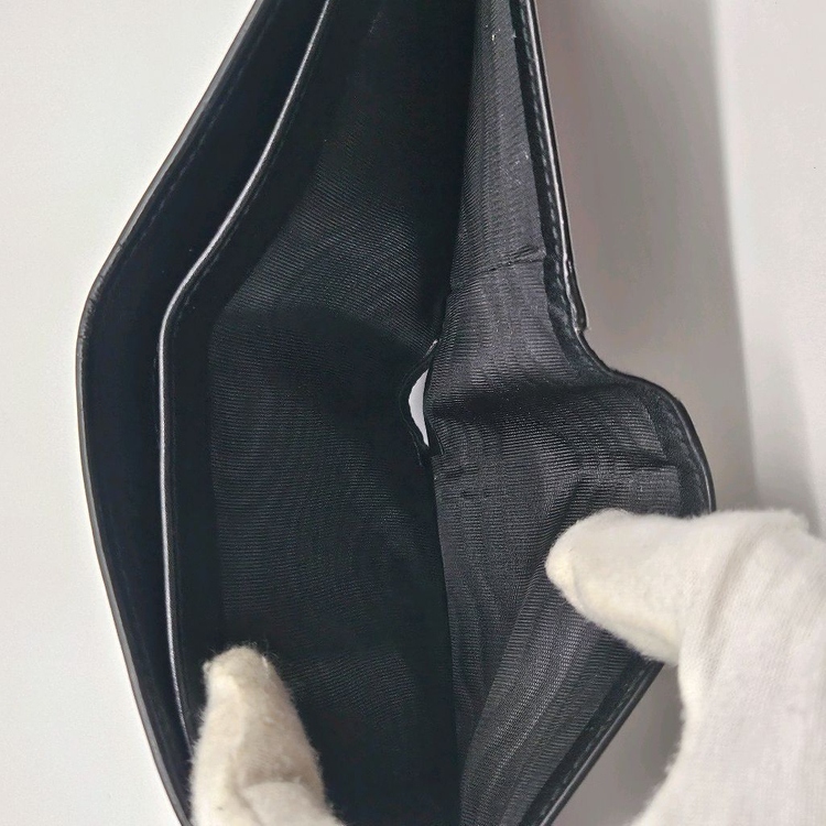 정품 입생로랑 은장 로고 남성 반지갑--9