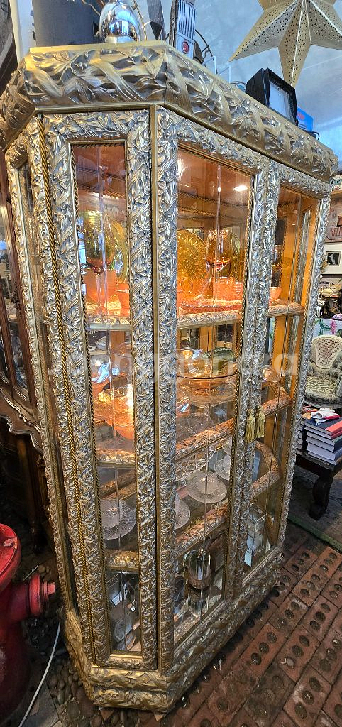 이태리 앤틱 금당 장식장--4