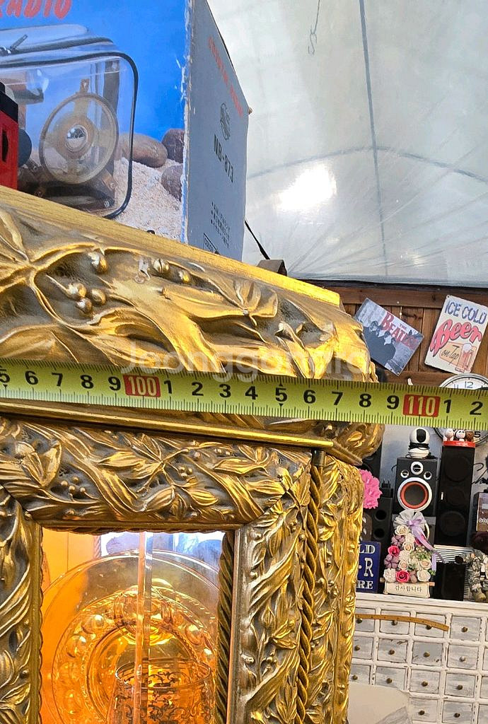 이태리 앤틱 금당 장식장--8