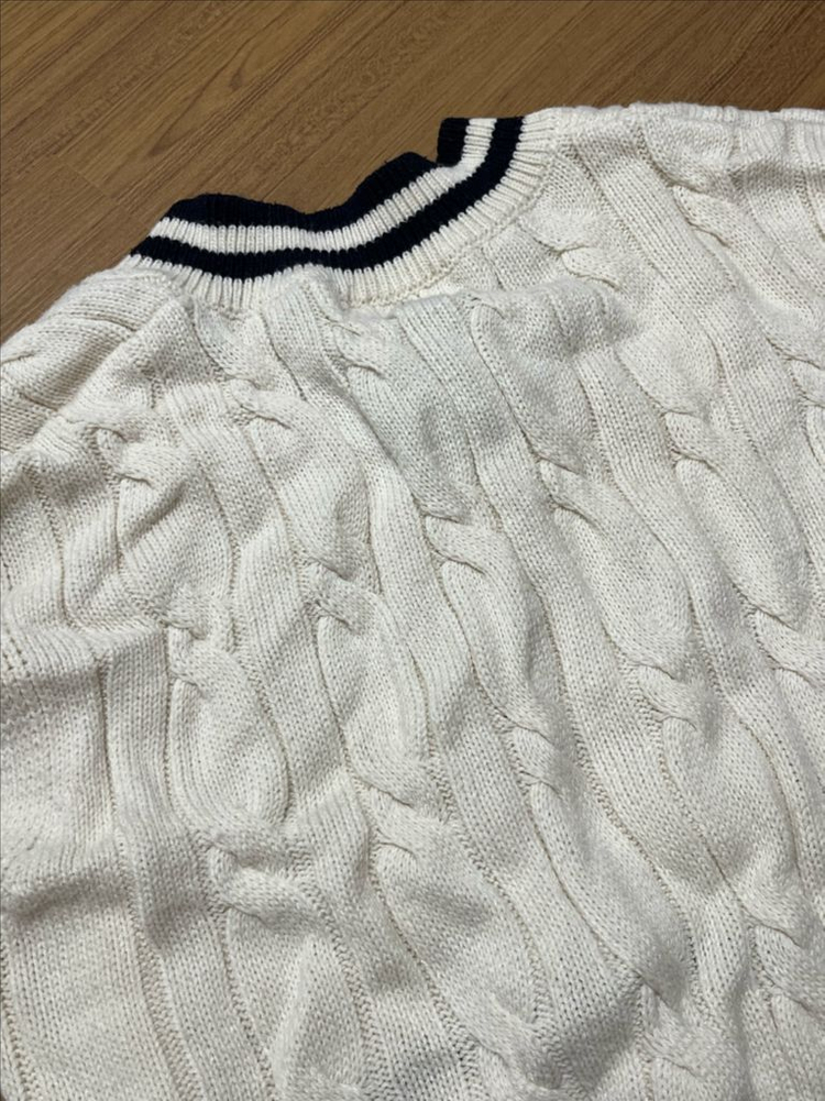 니트조끼 아이보리--1