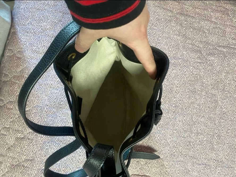 구찌 GG 패턴 벌벳 버킷백 이미지