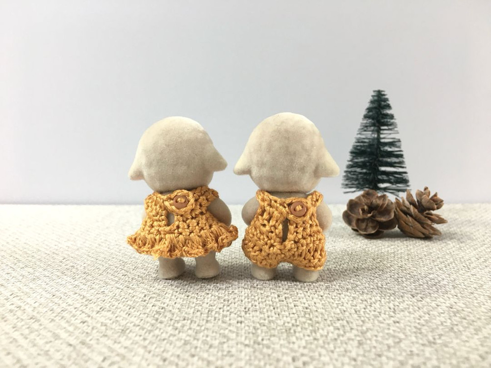 [실바니안 뜨개옷] 오렌지 원피스/오렌지 바지 이미지