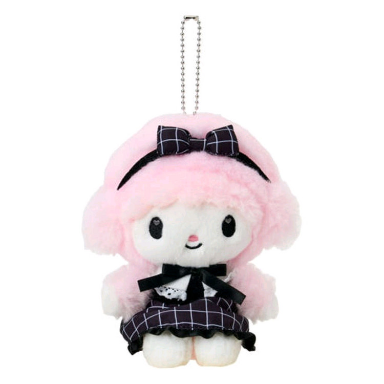 산리오 블랙 그래프 마스코트 홀더 인형 키링 마이멜로디 마이스위트피아노 이미지