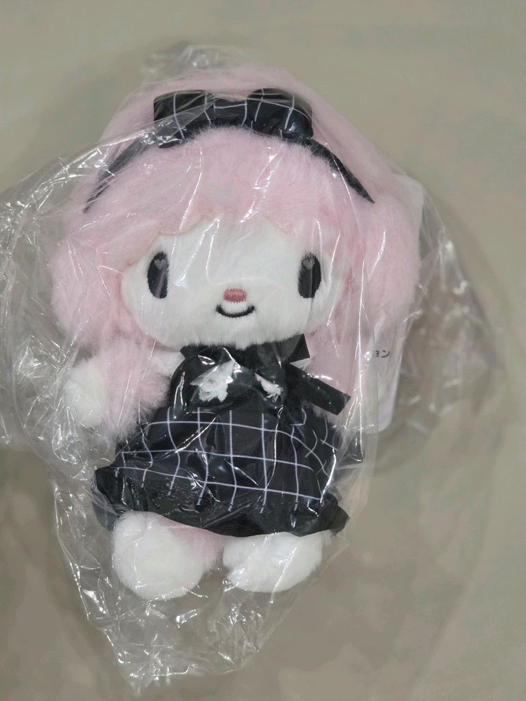 산리오 블랙 그래프 마스코트 홀더 인형 키링 마이멜로디 마이스위트피아노 이미지