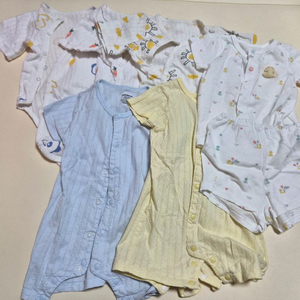 100일 전 아기 여름 실내복 6벌