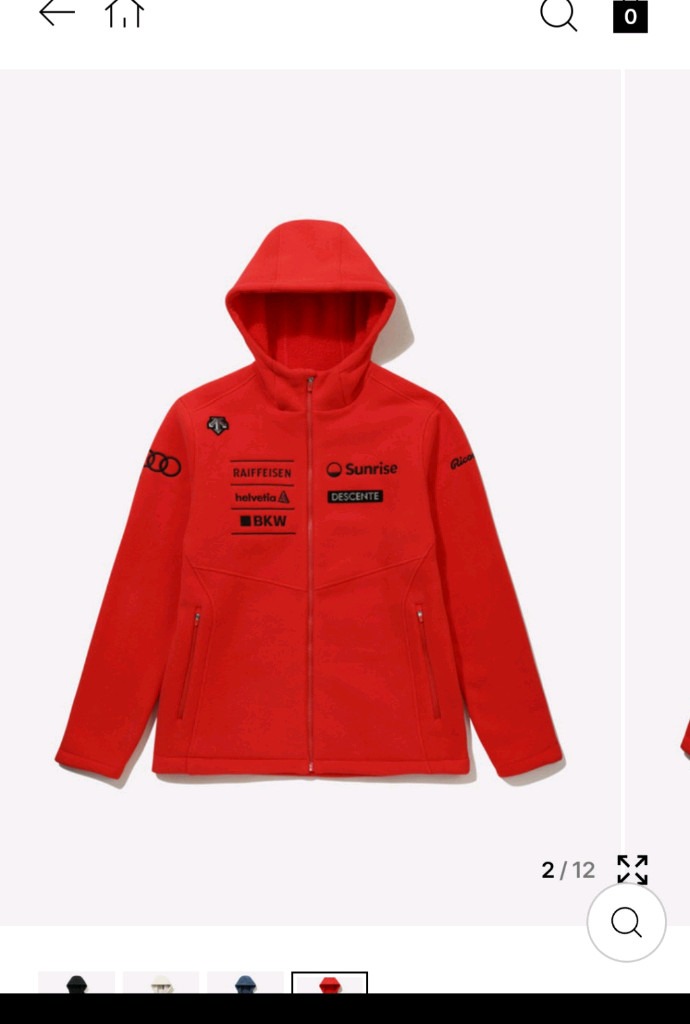 데상트 스위스 스키 본딩 플리스 자켓(90)--3