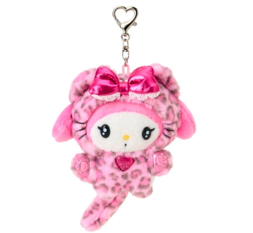 산리오 갸루네코 호피 마스코트 홀더 인형 키링 마이멜로디 이미지