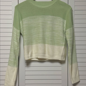 #새상품 : 그라데이션 단가라 크롭 니트 긴팔 봄니트