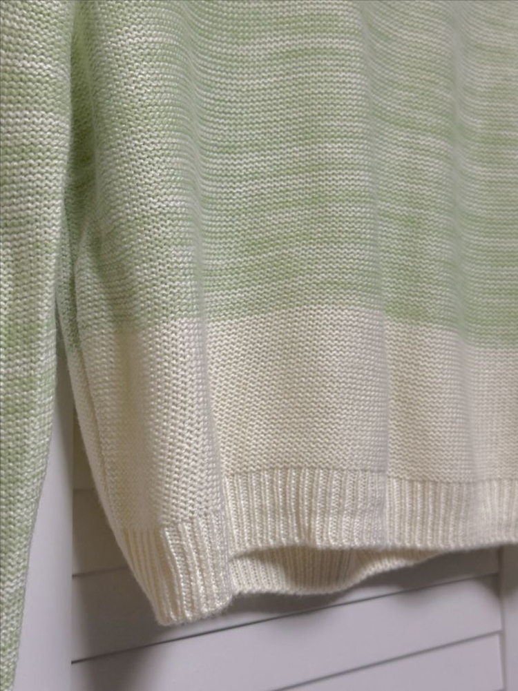 #새상품 : 그라데이션 단가라 크롭 니트 긴팔 봄니트--3