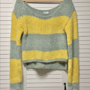 #새상품 : 단가라 크롭 니트 오프숄더 레이어드 가능