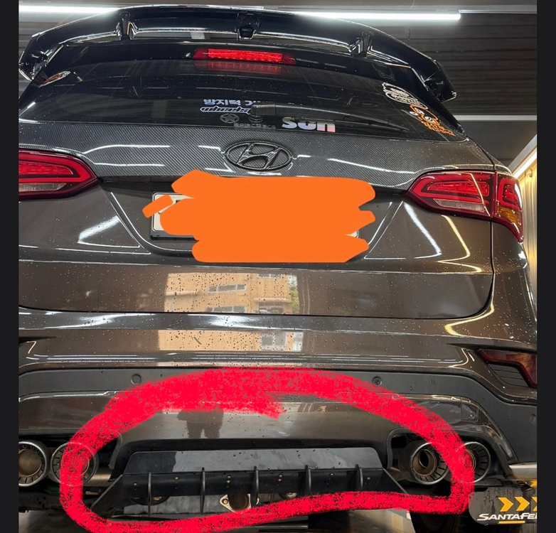 TM엔진커버(도색) 호환되는 차종 많아요, 더프라임 리어 커스텀 디퓨져--1