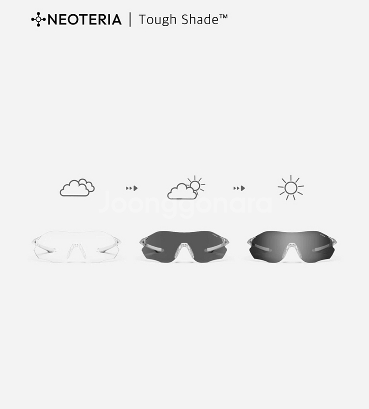 미사용 네오테리아 변색 스포츠 선글라스--1