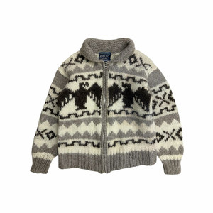 GEMBONY 90s 여자 여성 빈티지 코위찬 숄카라 니트 집업 가디건