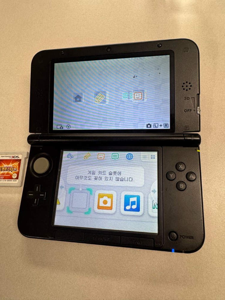 닌텐도 3DS XL 레드 포켓몬칩, 호환 충전케이블 포함--4
